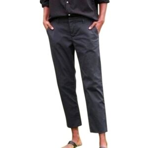 Frank & Eileen Wicklow The Italian Chino Pant Women 4 Navy Blue Straight Leg
